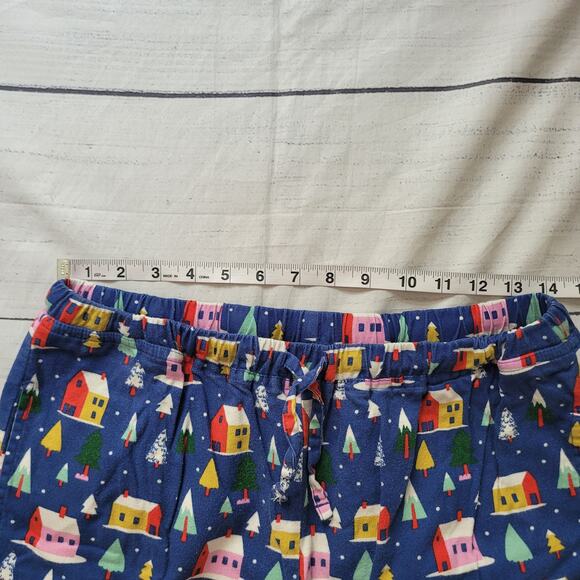 Hanna Andersson Size 5 Cozy Village Winter Pajama Pants Colorful Tree Print - Picture 2 of 8